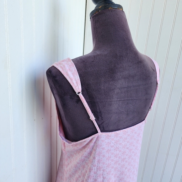 Pink K Women's Nightgown Sleep Shirt Floral Pattern Sleveles Size M - Picture 5 of 9